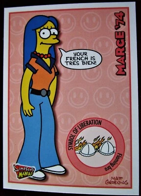 THE SIMPSONS - SIMPSONS MANIA! - Card #33 - "MARGE '74" - INKWORKS 2001 - Image 1 of 2