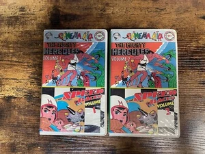 1985 Cinema Kid Speed Racer Vol 1&2 The Mighty Hercules VHS W/Collector Cards - Picture 1 of 11