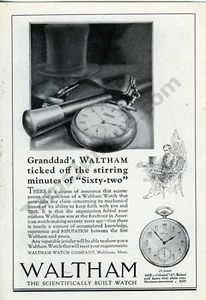 Relojes Waltham 1923 construidos científicamente antiguos anuncio impreso más de 100 años (3281) - Imagen 1 de 1