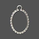 Sterlling Silver Oval Shaped Rope Cinch Mount For 25x18 or 30x25mm Oval Stones