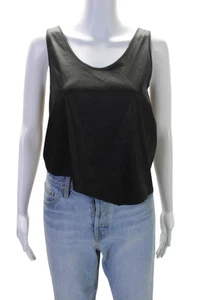 Helmut Lang Women's Scoop Neck Sleeveless Asymmetrical Tank Top Black Size P - Picture 1 of 6