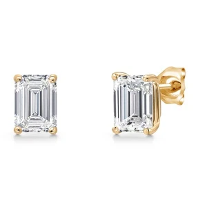 2.00 Cttw 14K Yellow Gold IGI Certified Lab Grown Diamond Stud Basket Setting - Picture 1 of 6