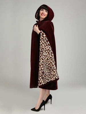 Forro con capucha estampado de leopardo Collectif Foto 1 de 4