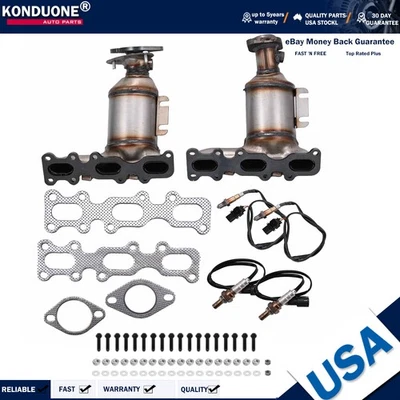 Convertidor catalítico delantero derecho+derecho con sensores de O2 para Ford Taurus Explorer 13-19 3,5 L Foto 1 de 4