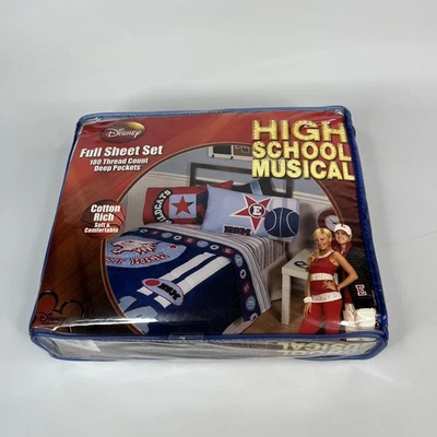 Disney High School Musical Varsity Wildcat Full Sheet Set~Cotton Blend New - Image 1 of 4
