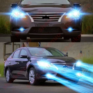 For Nissan Sentra 2013 2014 2015 - 6PC 8000K LED Headlight + Fog Light Bulbs Kit - Picture 1 of 15