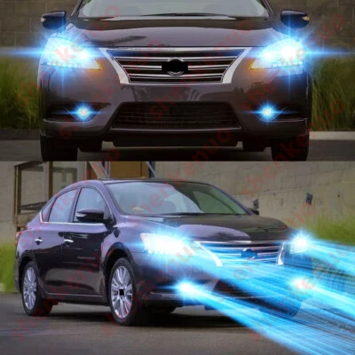 For Nissan Sentra 2013 2014 2015 - 6PC 8000K LED Headlight + Fog Light Bulbs Kit - Image 1 of 4