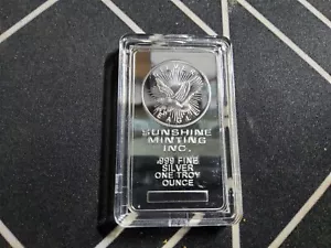 Silver Plated Collectable Paperweight Bar, "Sunshine Minting" - Picture 1 of 2