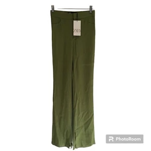 ZARA Viskose Apfelgrün Hose Slacks Damen XS Neu mit Etikett - Bild 1 von 10