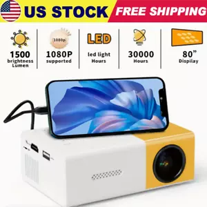 Mini Projector LED HD 1080P Home Cinema Portable Office Theater Movie Projector - Picture 1 of 14