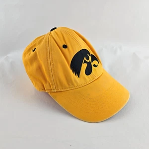 Iowa Hawkeyes Hat Mens Strap Back Embroidered Big Logo Yellow College NCAA - Picture 1 of 9