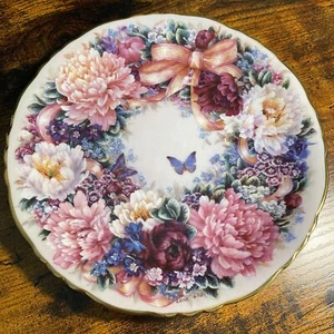 Bradford Exchange Plate Circle of Love First Issue Lena Liu’s Floral Greetings - Picture 1 of 7