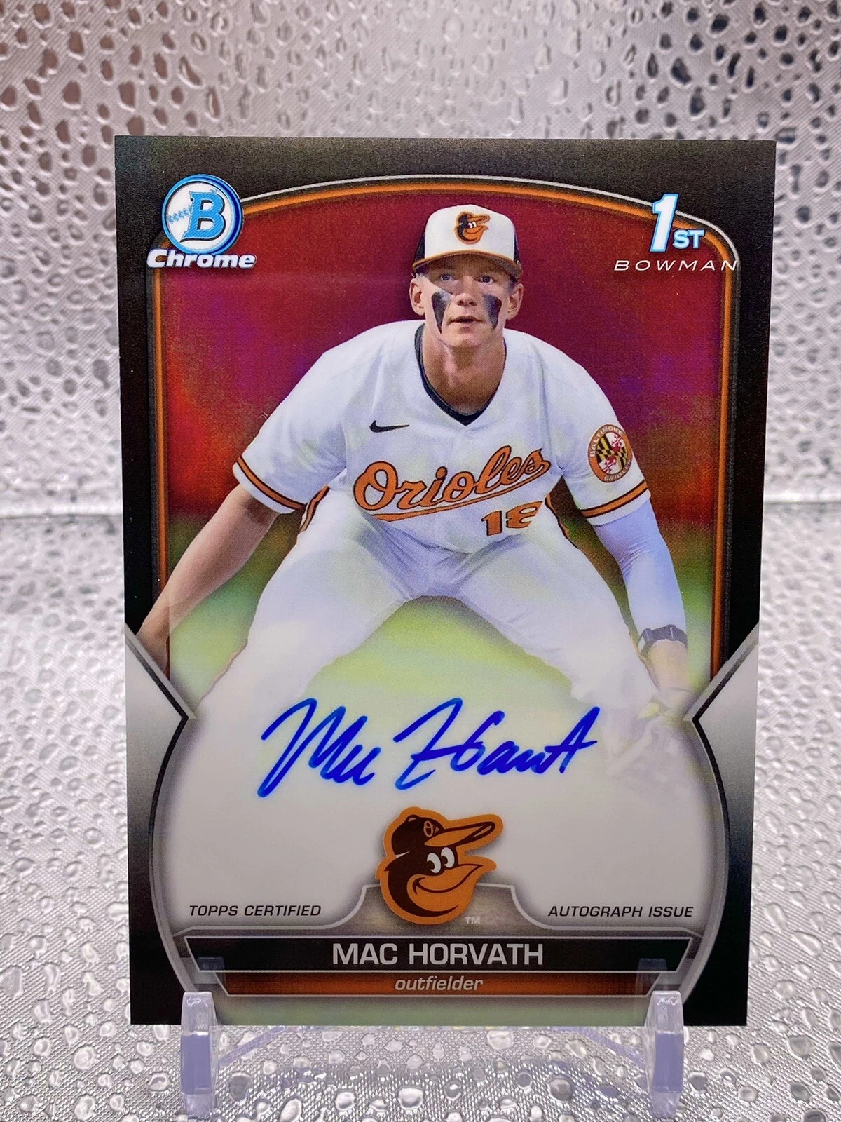 2023 Bowman Draft MAC HORVATH 1st Black Chrome Refractor AUTO 73/75 CDA-MH 🔥