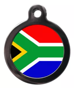 Pet ID tag South African Flag Picture design personalised - Picture 1 of 2