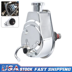 Saginaw Power Steering Pump Chrome Keyway Style Chevy Ford GM Chrysler P Series - Picture 1 of 11