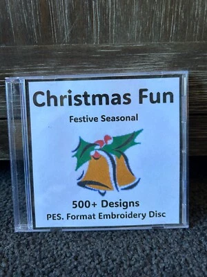 CHRISTMAS Beautiful Embroidery Machine Design Disc (500+ Designs) PES. Format - image 1 of 2