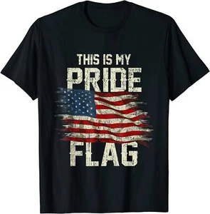 This Is My Pride Flag USA American 4th of July Patriotic Unisex T-Shirt - Picture 1 of 5