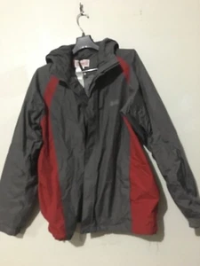 Coleman Gray Red Size M Men Zip up Wind breaker Jacket Coat Winter RN37230 - Picture 1 of 8