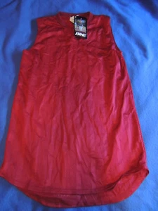 NEW Bike Women's Red Maroon Mesh Softball Jersey Size Large 12-14 Sleeveless - Picture 1 of 6
