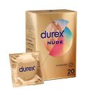 Durex Nude Préservatifs Ultra Fins 20 Pack - Sensations Naturelles, 56Mm