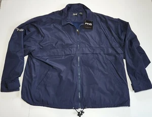Ping Navy Blue Golf Windbreaker Rain Jacket Lightweight Mesh Lined Size XL NWT - Picture 1 of 14