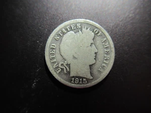 1915-P Silver Barber Dime G FREE SHIPPING k - Picture 1 of 2