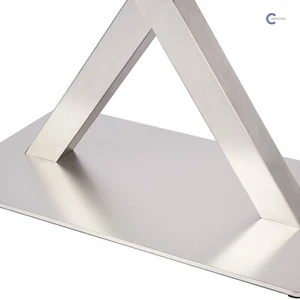 Edelstahl Tischbeine Tischgestell Tischfuß Tischuntergestell X-Form Tischkufe - Bild 1 von 9