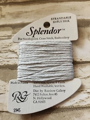 Rainbow Gallery Splendor Palest Blue 945  100% Silk 8 Yards Needlework - Image 1 of 3