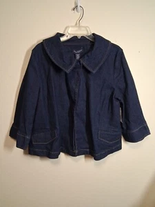 Blazer de mezclilla de maternidad informal de negocios talla grande de colección nuevo con etiquetas nuevas adiciones - Imagen 1 de 6
