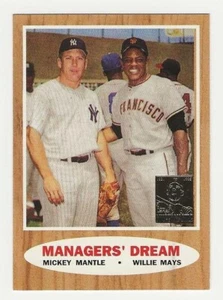 1997 Topps Mickey Mantle Nachdruck #33 New York Yankees BV $ 8 Einsatz mit Willie Mays - Bild 1 von 1