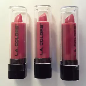 L.A. COLORS Lipstick Dusty Rose Lot of 3ea CLIPC86 Satin Finish - Picture 1 of 4