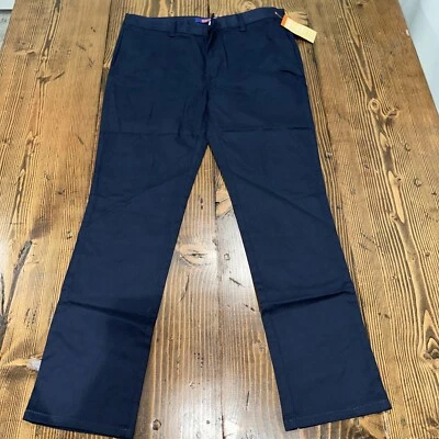 French Toast Boys 16.5 Adjustable Waist Straight Fit Uniform Pants Khakis -Navy - Image 1 of 4