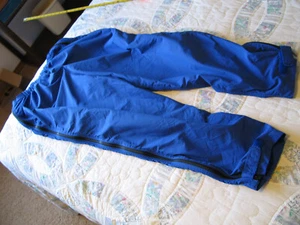 VINTAGE LL Bean Pants Womens XL blue Full Side Zips Windbreaker 100% nylon USA - Picture 1 of 14