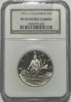 1992-S 50c Columbus Commemorative Half Dollar NGC PF69 UCAM - Image 1 of 4