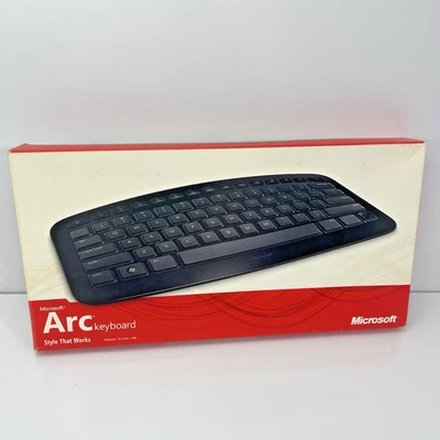 Microsoft Arc Wireless Keyboard 1392 Black w/ USB Dongle. Parts Only - Image 1 of 4