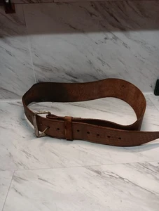 Vintage Craftman Leather Kidney Belt 3 In Wide 52 Total Length #940473,rare - Picture 1 of 6