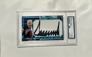 Donald Trump PRESIDENTE Firmado Autógrafo Corte Losa PSA/DNA 45º 47º Presidente de los Estados Unidos - Imagen 1 de 3