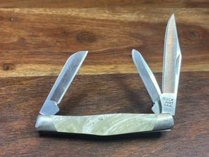 Vintage USA 2003 BUCK 303 Stockman Faux Pearl Handle Pocket Knife - Picture 1 of 15