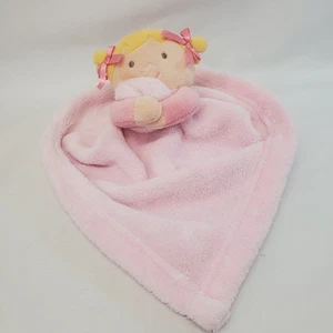 BLANKETS & BEYOND Pink Blonde Hair Girl Security Blanket Lovey Adorable Nunu - Picture 1 of 6