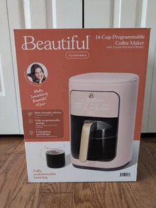Drew Barrymore Beautiful 14-Cup Programmable Drip Coffee Maker Rose Color 19481 - Picture 1 of 4