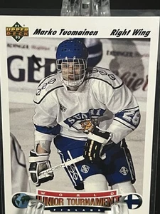 MARKO TUOMAINEN----1991-92 UPPER DECK----ROOKIE---TEAM FINLAND--FREE SHIPPING - Picture 1 of 2
