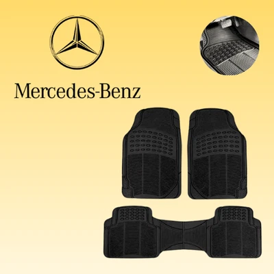 For All Mercedes-Benz Car Floor Mats 3pcs Custom Guard All Weather Rubber Fit - Image 1 of 4