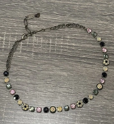 Collar Mariana Cristales Swarovski Placa Plata Multicolor Tenis Mosaico Leer Foto 1 de 4