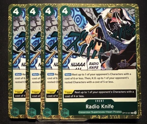 4X One Piece Card Game Radio Knife OP10-041 Rare NM - Picture 1 of 2