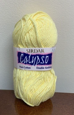 Hilo Sirdar Calypso SH683 100% Algodón Color Amarillo 683 Lote 076 50g 116 Yardas Foto 1 de 3