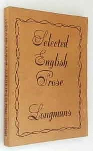 Selected English Prose - Longmans 1958 - Foto 1 di 1