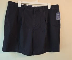Oshkosh Mens Classic Fit Acme Double Pleat Navy Shorts 100% Cotton Size 44 NWT - Picture 1 of 11