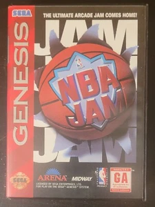 SEGA GENESIS ARENA MIDWAY NBA JAM BASKETBALL GAME - COMPLETE IN BOX - Picture 1 of 3