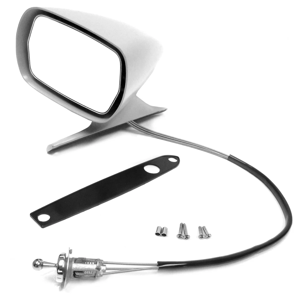 Espelho de corrida externo remoto primer esquerdo 1969 Mustang - Imagem 1 de 3