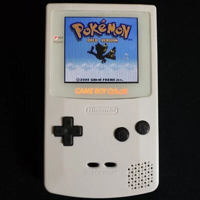 Nintendo Game Boy Color Portátil [Blanco] con FunnyPlaying PANTALLA LCD IPS Laminada Foto 1 de 4